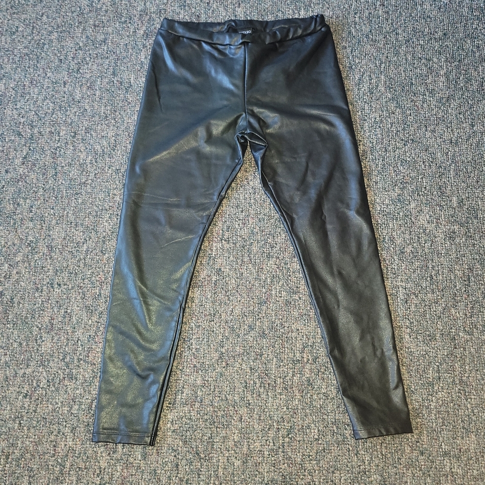Esmara Vegan Leather Legging, Black, Sz 10